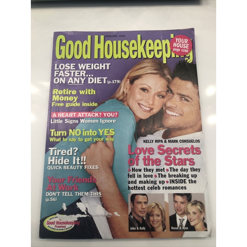 Good Housekeeping Magazine February 2004 Kelly Ripa & Mark‎ Consuelos Feature